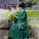 布许宋制原创汉服圆领袍官袍纯色古装 袍红色绿色状元 话剧演出学生