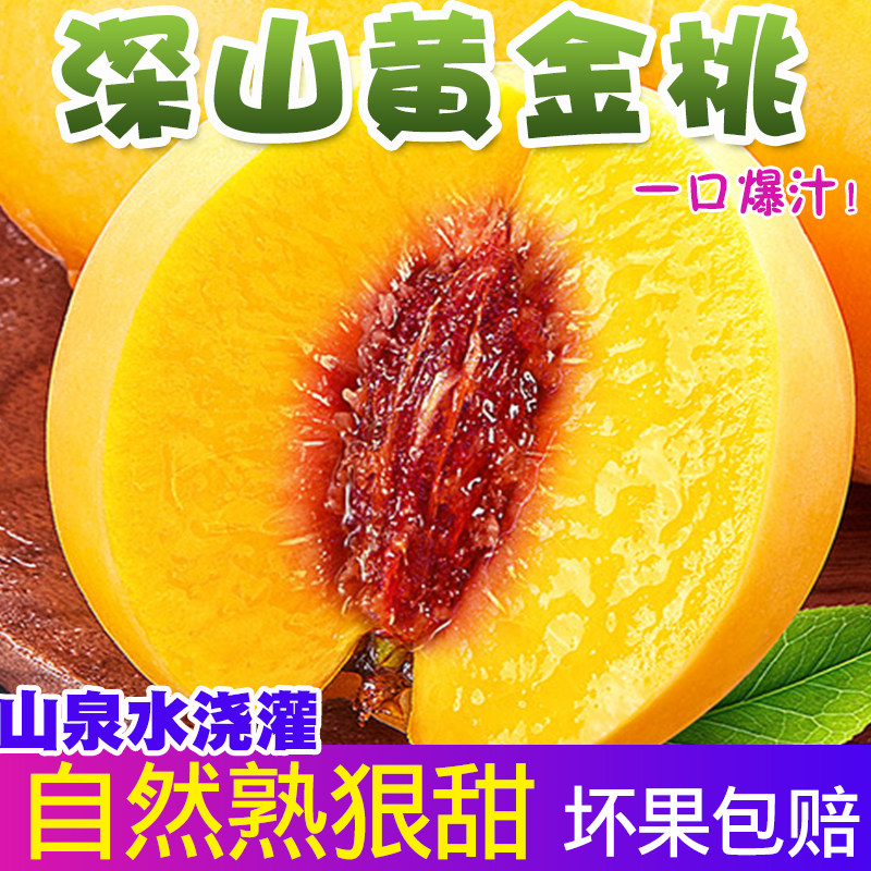 黄金桃现货应季大桃子新鲜水果当季水密桃整箱孕妇蜜脆桃彩虹蟠桃