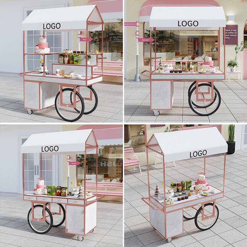 花车摆摊小推车商场摊位促销展示架流动地摊手推车超市移动售货车