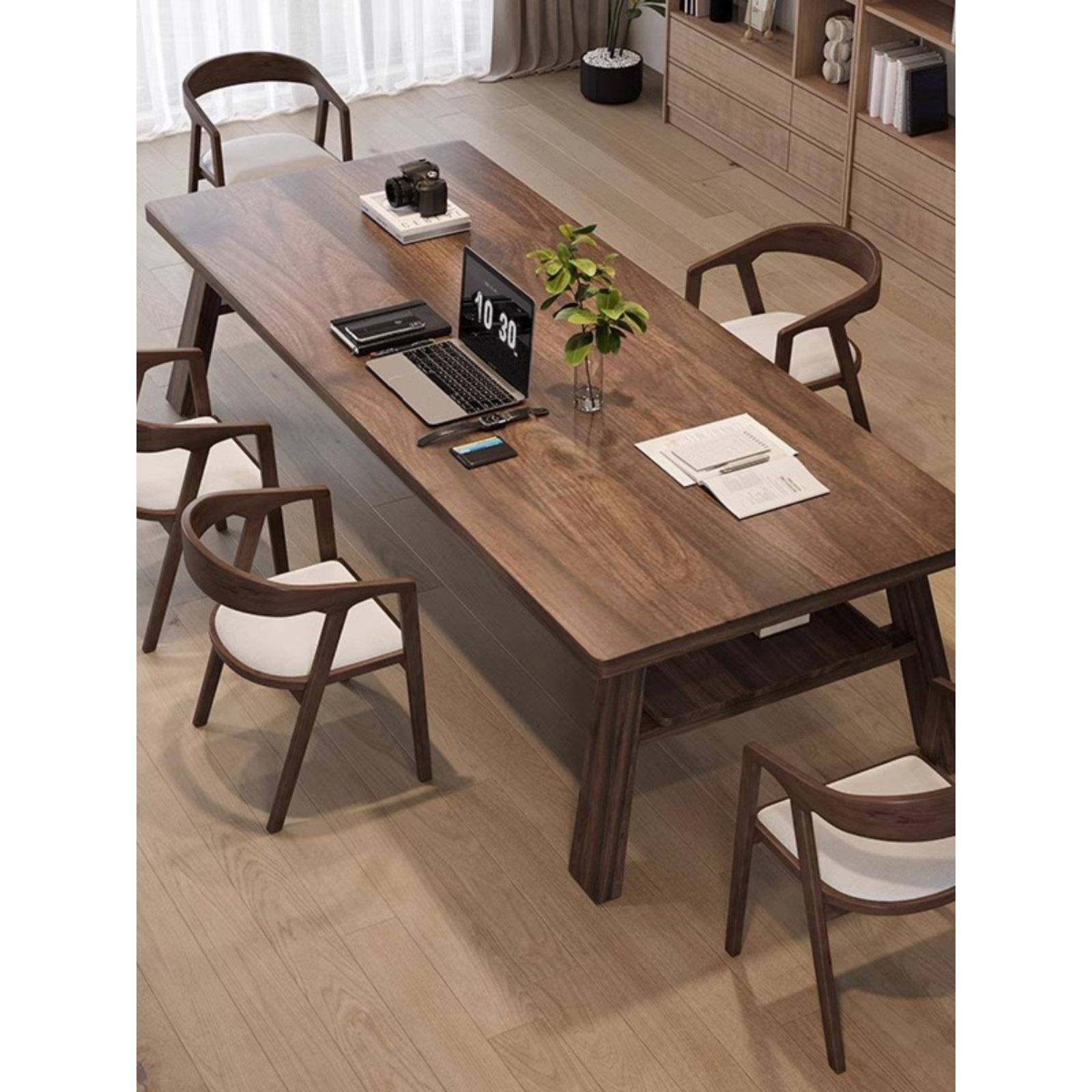 新款高档南美胡桃木客厅家用大长条书桌家用工作学习实木桌办公桌,住宅家具,书桌,淘宝优惠券,粉丝福利购,淘宝优惠卷