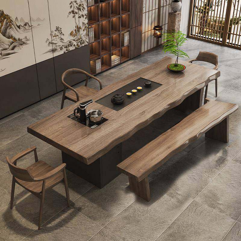 大板全实木大板茶几椅组合现代简约办公功夫茶几嵌入式集成茶具,住宅家具,家用茶台/茶桌,淘宝优惠券,粉丝福利购,淘宝优惠卷