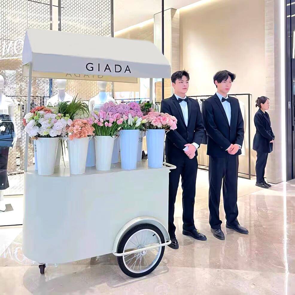 花车摆摊小推车流动展示架户外商场移动促销售卖车地摊位集市餐车