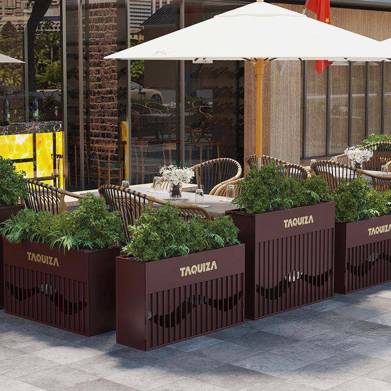 商业街餐厅门店室外围栏隔断外摆花架户外灯光花箱组合花坛花槽,商业/办公家具,花坛/花箱,淘宝优惠券,粉丝福利购,淘宝优惠卷