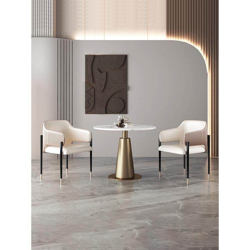 轻奢现代休闲洽谈椅售楼处部大理石圆桌酒店大堂接待洽谈桌椅组合,住宅家具,餐椅,淘宝优惠券,粉丝福利购,淘宝优惠卷