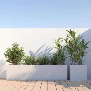 不锈钢户外定制花箱阳台种植箱广场商业街长方形花坛铁艺成品花槽