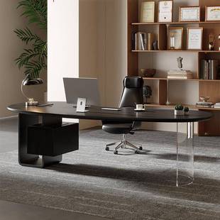 实木异形小空间1米6年轻总裁老板桌办公桌电脑桌工作台设计师创意