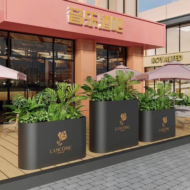 不锈钢户外花箱样品屋展示中心花盆室外铁艺花架商业街花坛成品花,商业/办公家具,花坛/花箱,淘宝优惠券,粉丝福利购,淘宝优惠卷