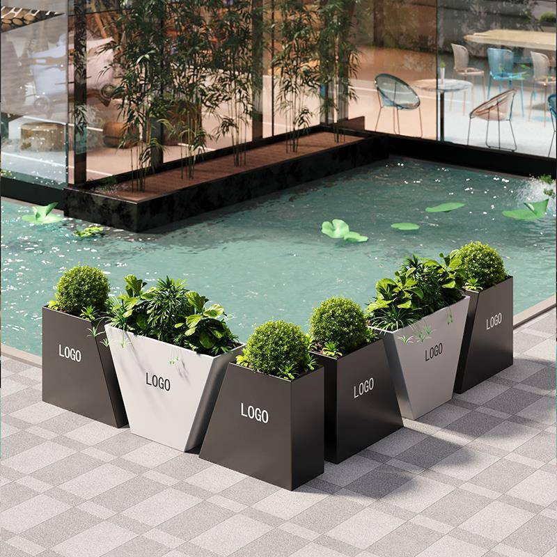 户外花箱创意组合隔断围栏售楼部种植箱广场奶茶店商业街花槽外摆