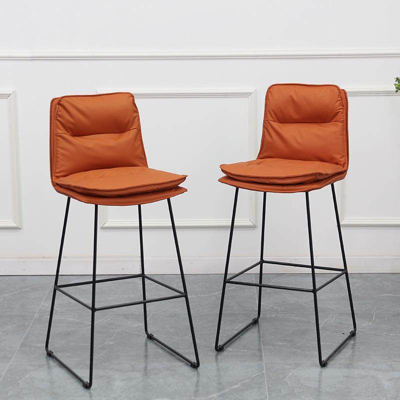 北欧轻奢靠背吧椅家用现代简约铁艺高脚凳网红收银咖啡厅吧台椅,商业/办公家具,酒吧椅,淘宝优惠券,粉丝福利购,淘宝优惠卷
