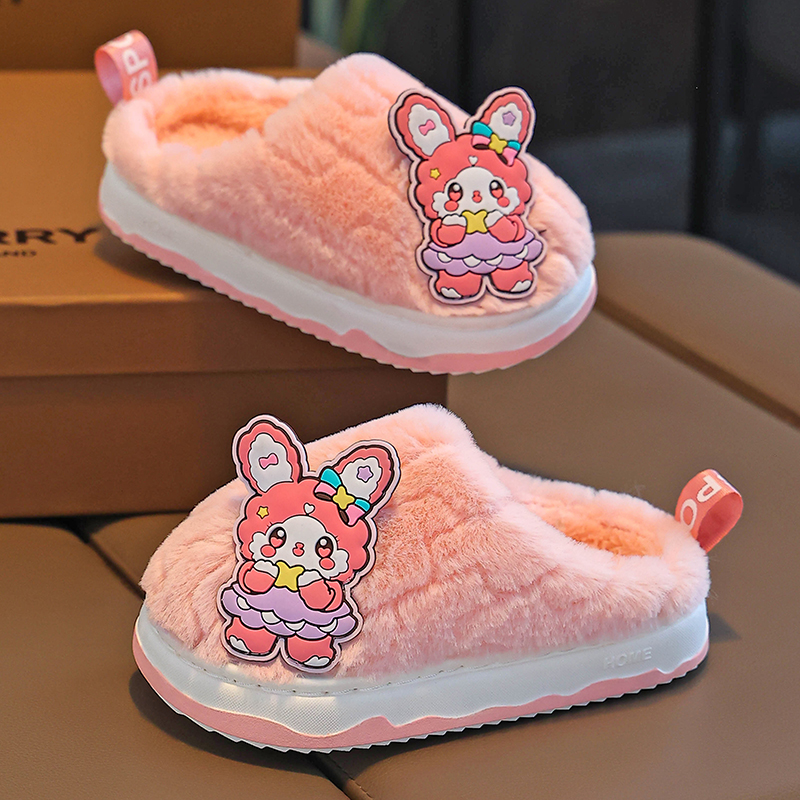 立体卡通 加厚毛绒 双色大底