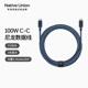 Native C快充100W数据线适用于iPhone17 双头Type 15苹果手机笔记本电脑iPad充电线usbc闪充3米加长 Union