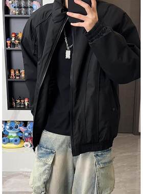 美式工装立领棉服百搭外套