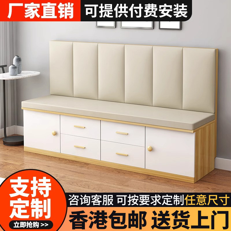 香港实木沙发凳可定制 软包储物沙发脚踏凳 欧式小户型沙发收纳柜