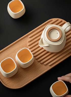 功夫茶具套装工位泡茶壶神器一壶两杯新款陶瓷茶壶高颜值一人饮