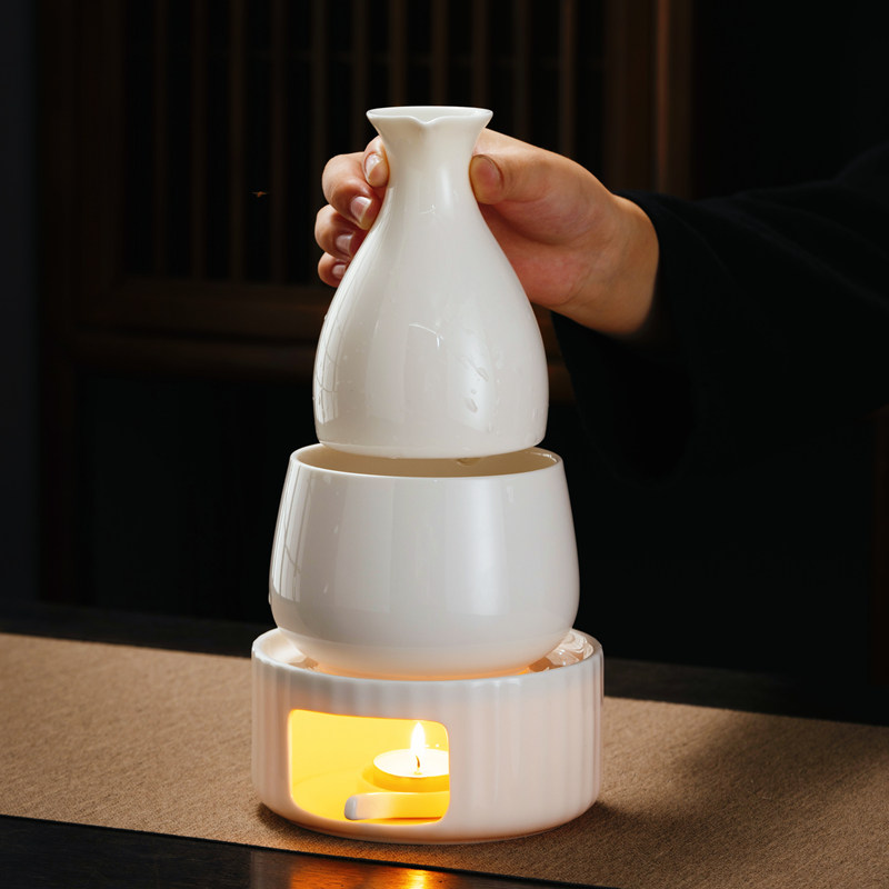 温酒器白酒黄酒温酒壶家用酒壶陶瓷酒杯套装煮热清酒酒具烫酒器