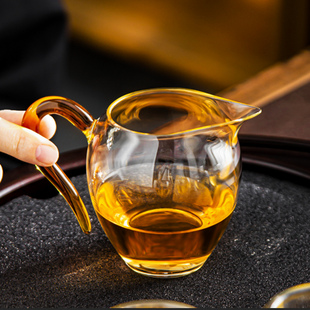 高端茶海单个高档茶具茶杯子 玻璃公道杯分茶器带茶滤一体茶漏套装