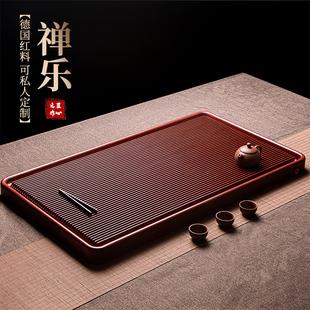 德国沥水轻奢现代家用茶台茶海功夫茶具电胶木托盘 电木茶盘排水式