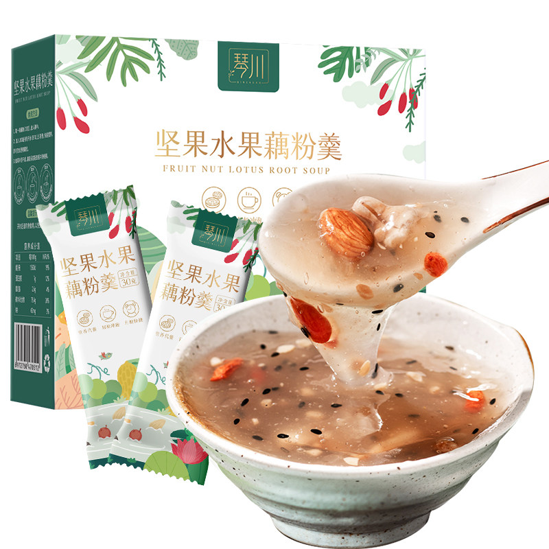 坚果水果莲藕粉羹早餐小袋盒装包装纯代餐饱腹官方旗舰店营养食品|msdalam kategori kopi/oatmeal/Dibancuh ke dalam teh, Lotus root kanji/oatmeal/minuman Chong, Lotus root kanji - dari Buy2taobao.com untuk memberikan perkhidmatan ejen Taobao profesional membeli