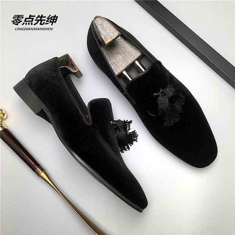 时尚流苏天鹅绒透气乐福鞋