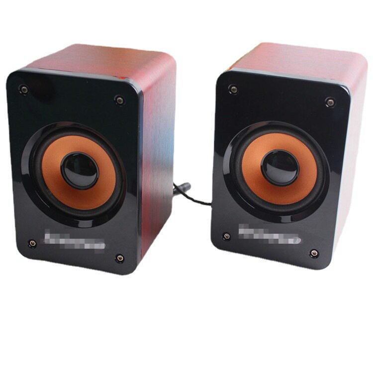 厂家直666木质音箱 有源2.0钢琴烤漆纯木质电脑音箱电源音箱
