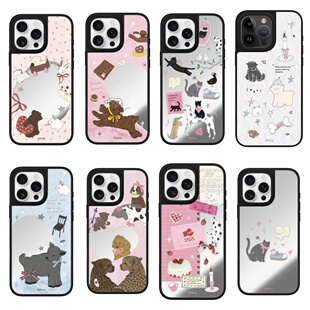 C家MagSafe联名Roria可爱小动物适用于苹果镜面磁吸手机壳17Air卡通iPhone16Promax防摔15plus高级14保护套