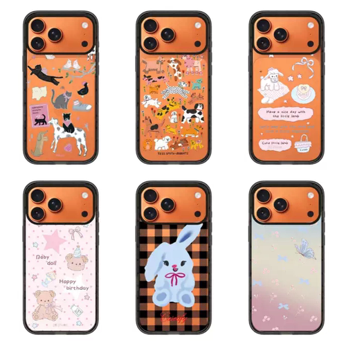 C家MagSafe黑格子小兔甜心火车适用于苹果手机壳星宇橙iPhone17ProMax磁吸16透明15高级感14磁吸13新款12系列
