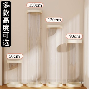 圆柱收纳桶大容量空瓶置物架娃娃护肤品亚克力化妆品透明瓶瓶罐罐