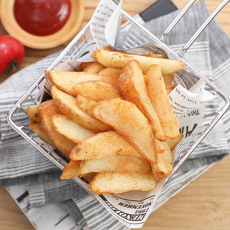 麦肯薯角整箱商用带皮冷冻半成品粗薯条西餐厅油炸小吃土雪川薯角