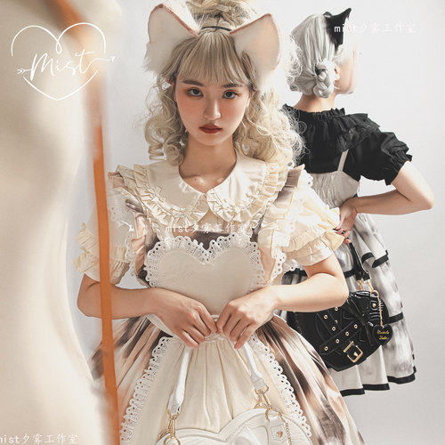 夕雾工作室甜美古早风lolita衬衫