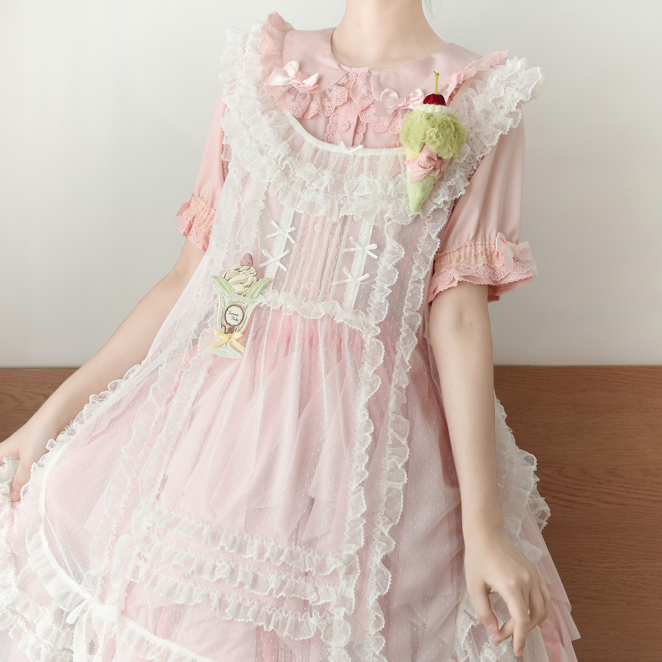 甜系lolita内搭夏季不易皱面料