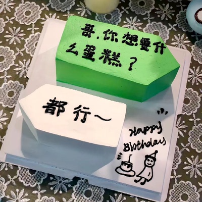 对话框生日蛋糕恶搞创意