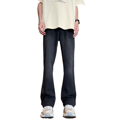 微喇牛仔裤男2024夏季潮牌高街