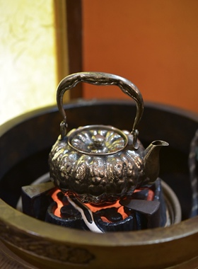 煮茶壶 泡茶壶 皆川堂铜镀银茶壶 南瓜造型 博茶堂 功夫茶具包邮