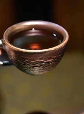 茶杯 咖啡杯 台湾吴永辉老师手工陶土柴烧水杯博茶堂功夫茶具包邮