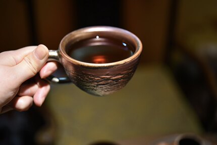 茶杯 咖啡杯 台湾吴永辉老师手工陶土柴烧水杯博茶堂功夫茶具包邮