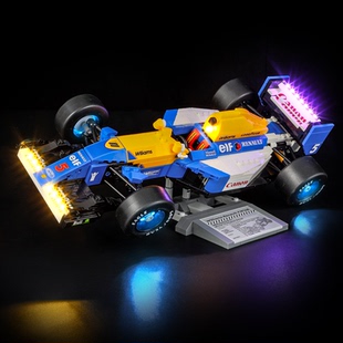 YEABRICKS适用乐高10353威廉姆斯车FW14B尼格尔曼塞尔积木LED灯光