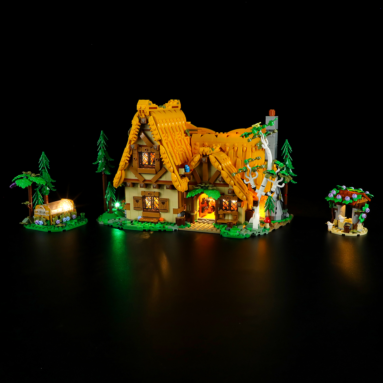 YB LED灯饰适用乐高43242 白雪公主和七个小矮人森林小屋灯光改件