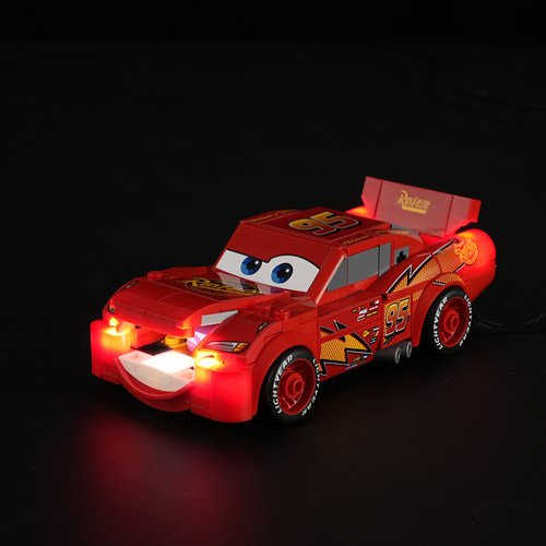 YEABRICKS LED灯饰适用77255闪电麦坤积木灯光组改配件氛围灯摆件