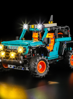 YEABRICKS适用42227吉普越野车 RUBICON SUV 积木LED灯饰拼装灯具