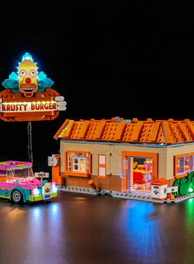 YEABRICKS适用乐高10352灯饰 辛普森一家库斯提汉堡店LED灯光组件