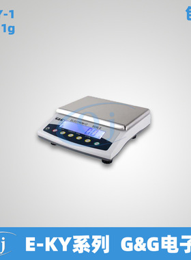 双杰G&G E6KY-1 6kg/1g电子天平电子秤 300*220mm秤盘 自带电池称