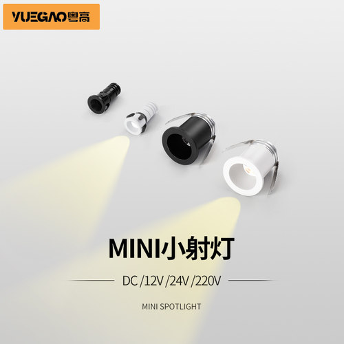 迷你小射灯嵌入式12v24v220伏