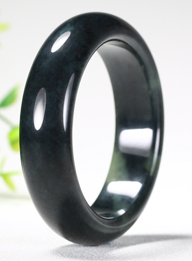 【久龙玉器】天然和田玉手镯和田玉墨玉手镯和田籽料手镯87.03