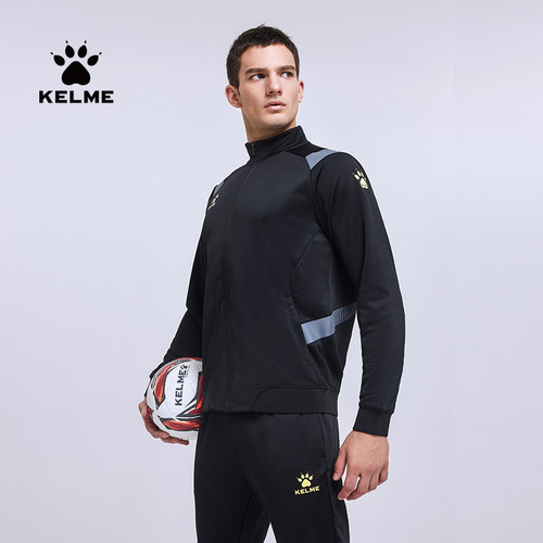 KELME男针织夹克立领运动外套