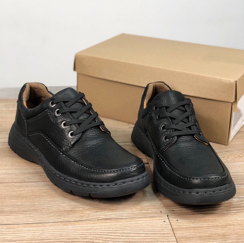 牛皮超轻防滑耐磨休闲男鞋商务