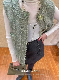 专注中高端女装清货2026年冬季款Hui+时尚百搭洋气显瘦小香风马甲