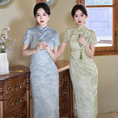 2026新款 复古年轻款 修身 绿色旗袍女春夏季 显瘦独特绝美新中式 日常