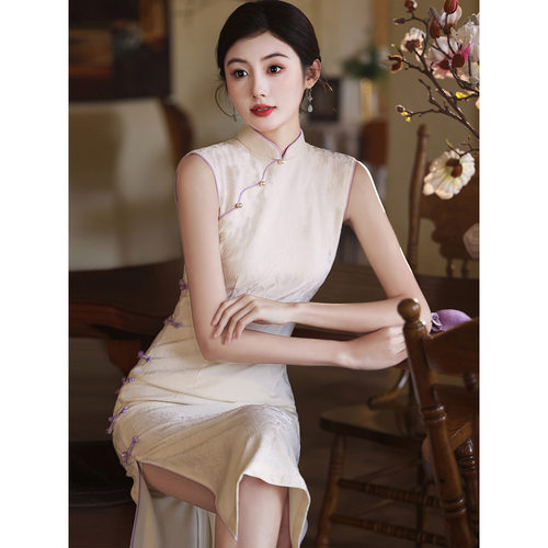 无袖旗袍年轻款女夏季新中式国风