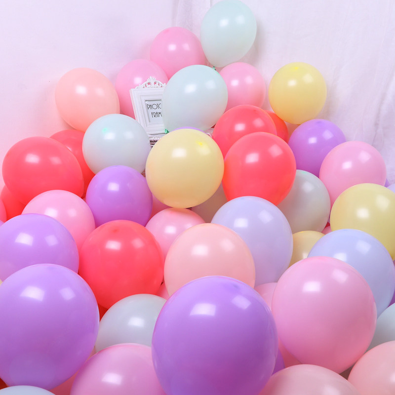 马卡龙气球结婚生日婚房气球装饰场景布置儿童无毒加厚彩气球发批