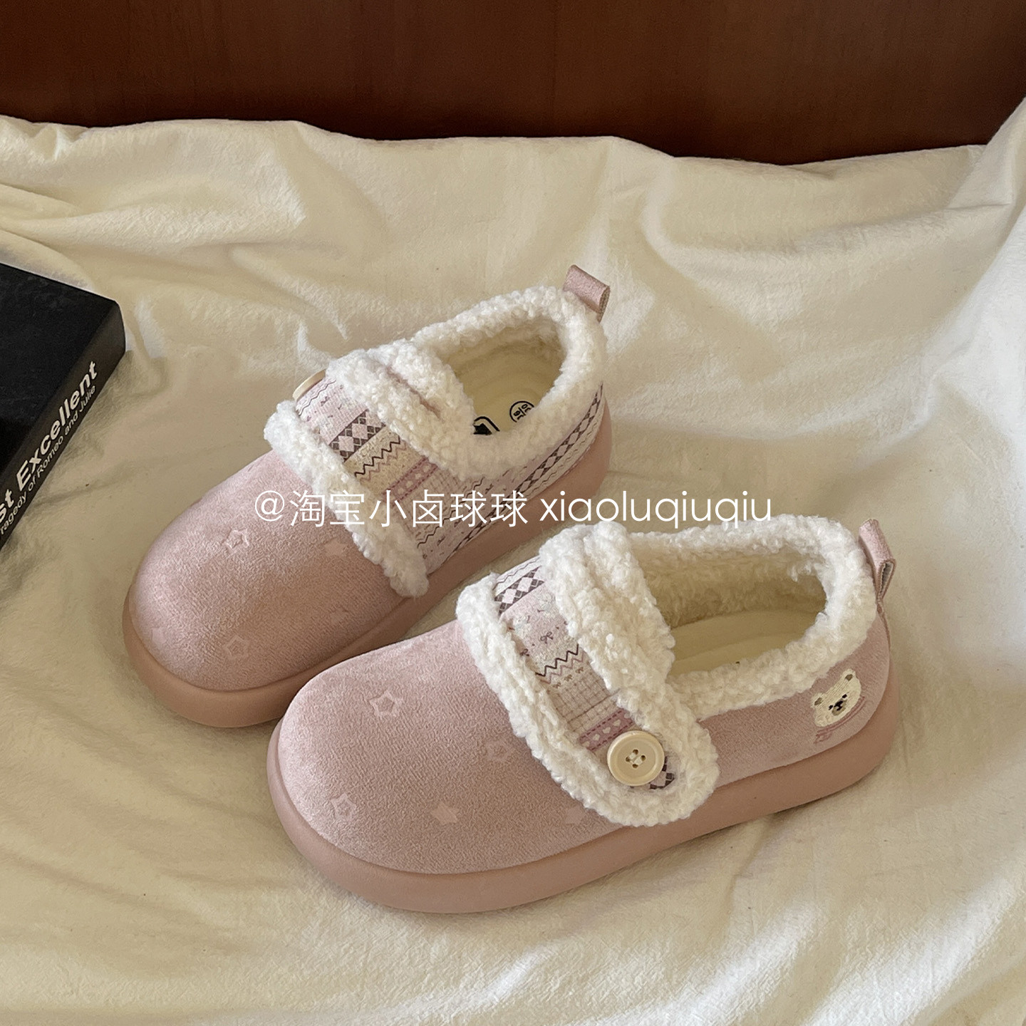 小卤球球 全包加绒勃肯鞋厚底板鞋冬季鞋子女2025新款爆款休闲鞋